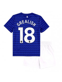 Billige Everton Jack Grealish #18 Hjemmedraktsett Barn 2025-26 Kortermet (+ Korte bukser)